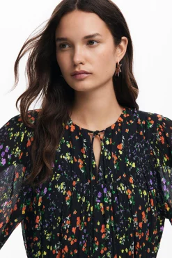 Vestido midi flores