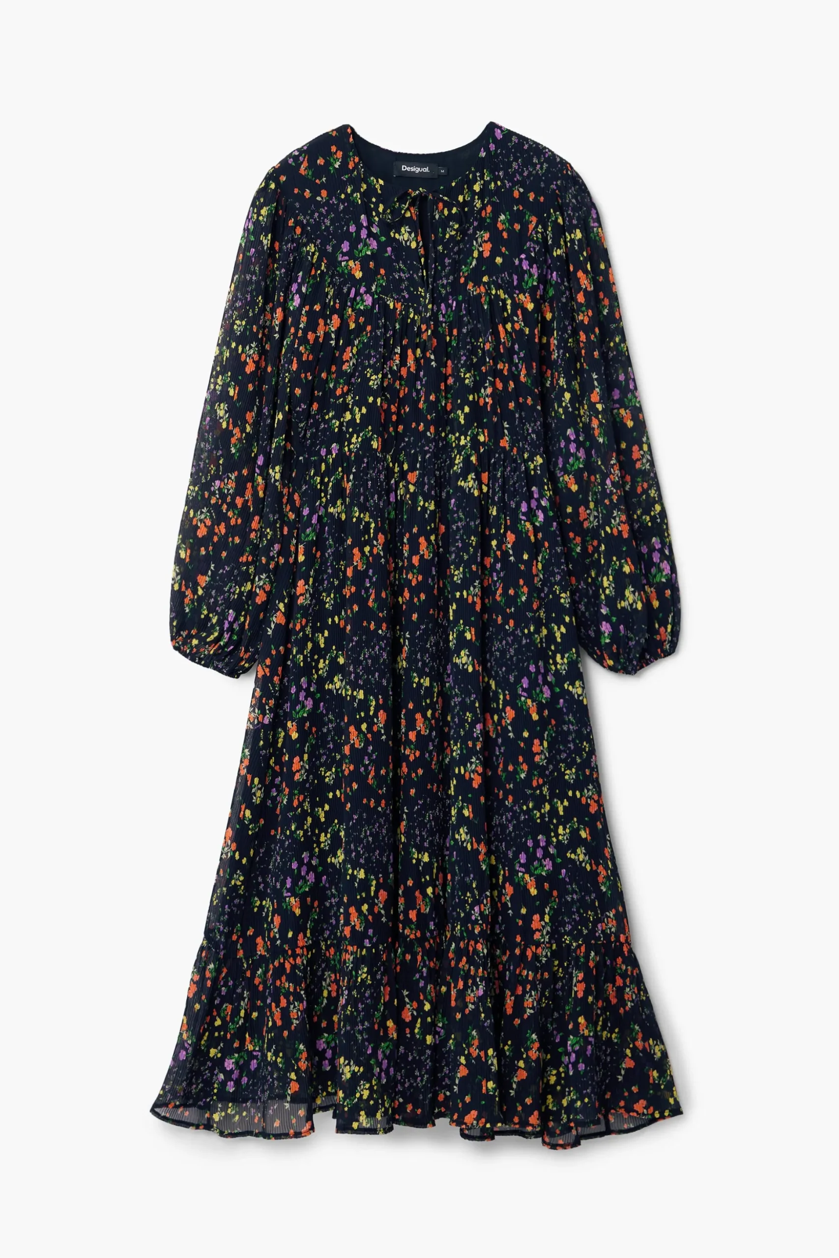 Vestido midi flores