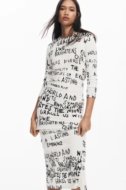 Vestido midi frase