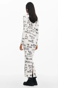 Vestido midi frase
