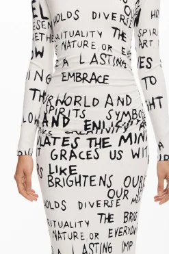 Vestido midi frase