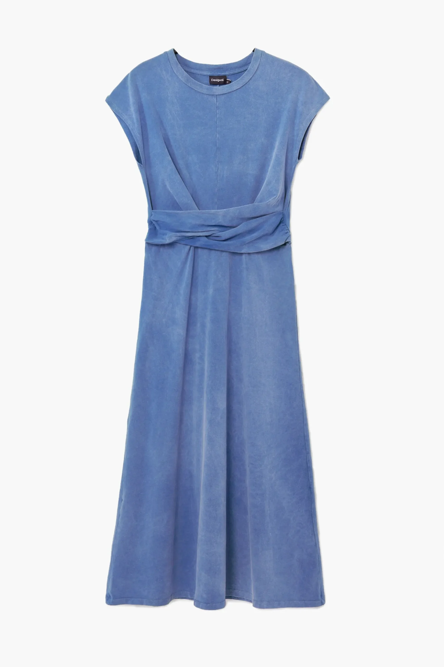 Vestido midi fruncido