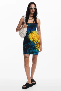 Vestido midi girasoles