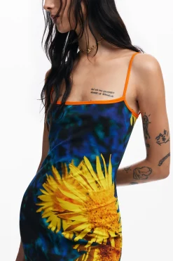 Vestido midi girasoles