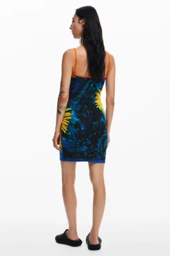 Vestido midi girasoles