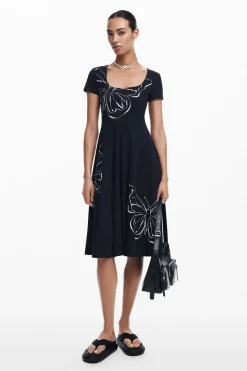 Vestido midi mariposas