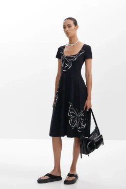 Vestido midi mariposas