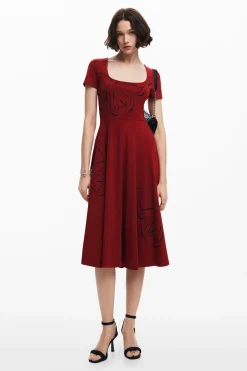 Vestido midi mariposas