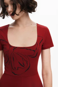Vestido midi mariposas