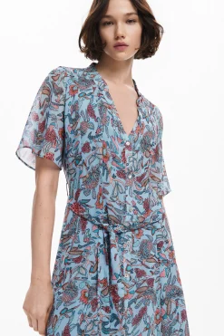 Vestido midi motivos florales