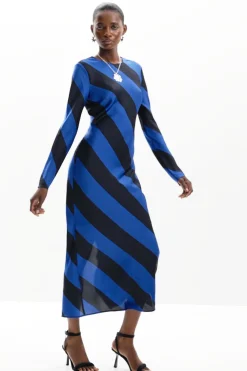 Vestido midi rayas