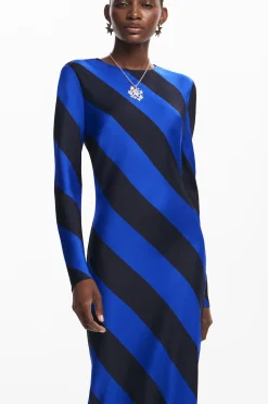 Vestido midi rayas