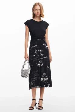 Vestido midi textos