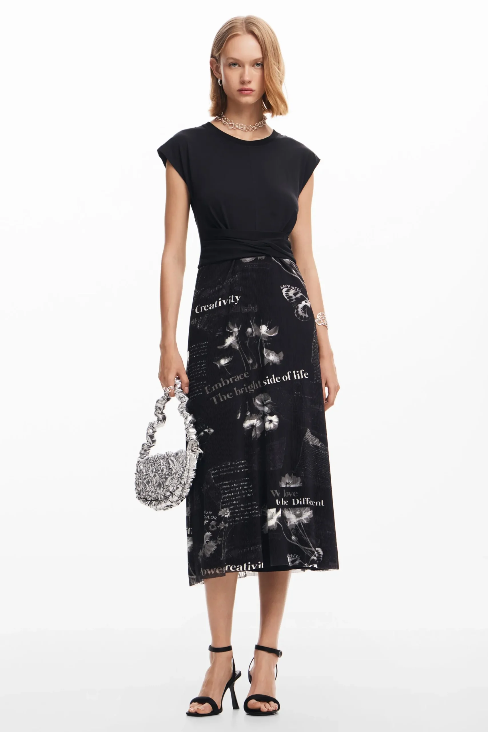 Vestido midi textos
