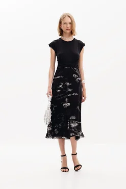Vestido midi textos