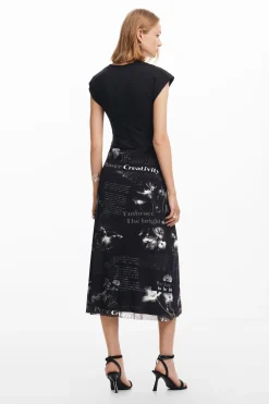 Vestido midi textos