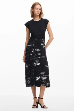 Vestido midi textos