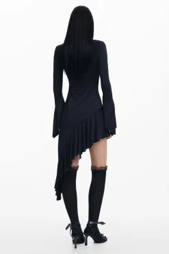 Vestido negro asimétrico María Escoté