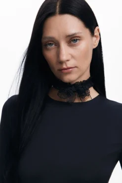 Vestido negro asimétrico María Escoté