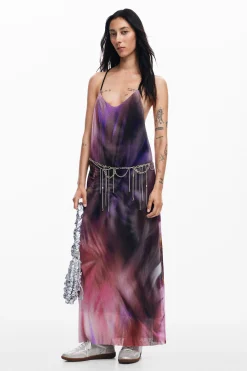 Vestido plisado estampado floral