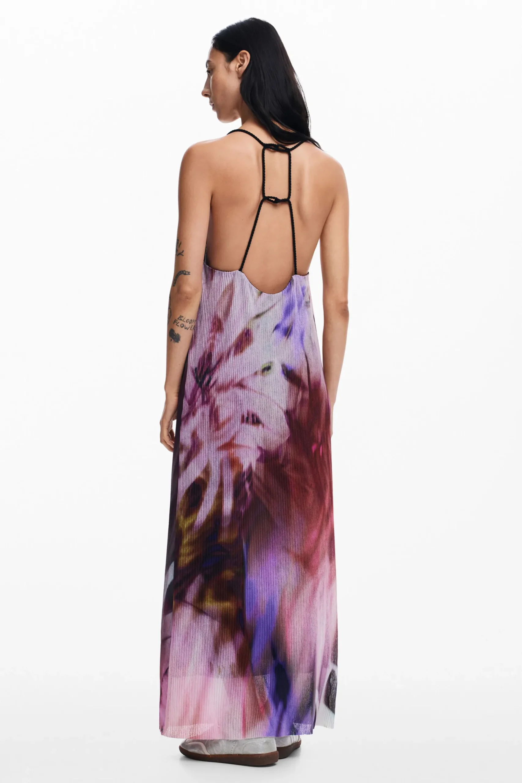 Vestido plisado estampado floral