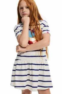 Vestido rayas corazón
