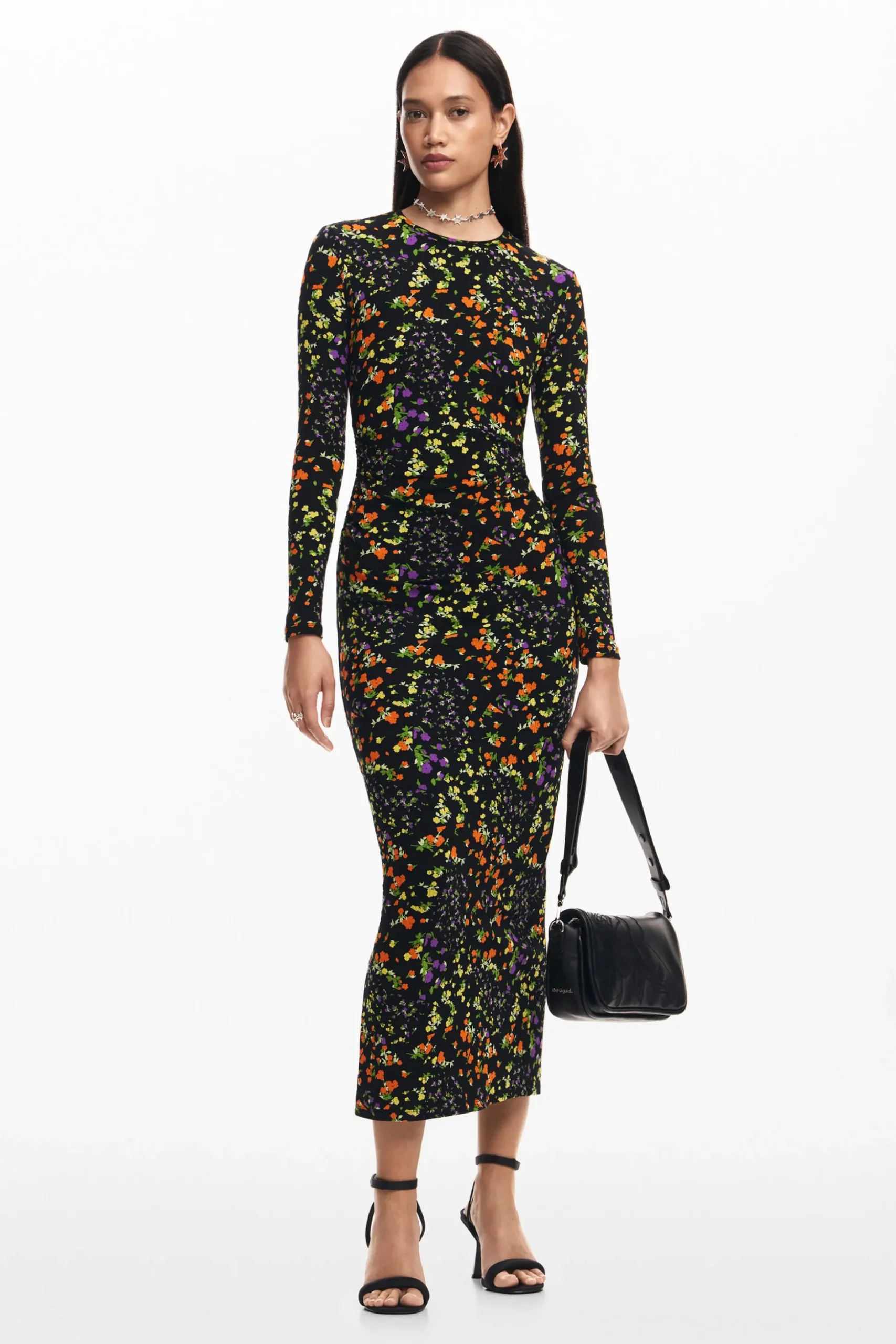 Vestido slim flores