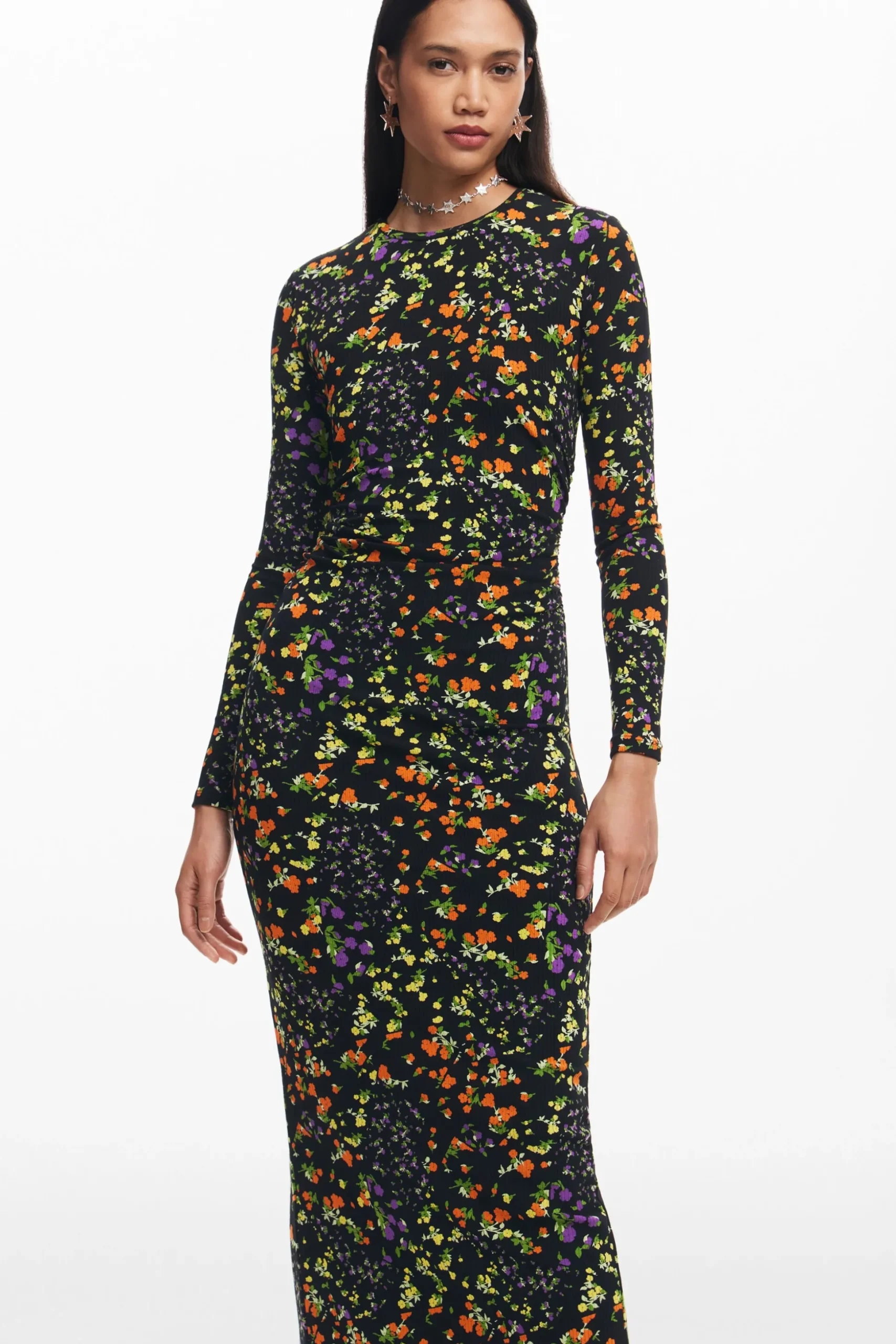 Vestido slim flores