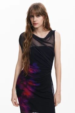 Vestido tul flores