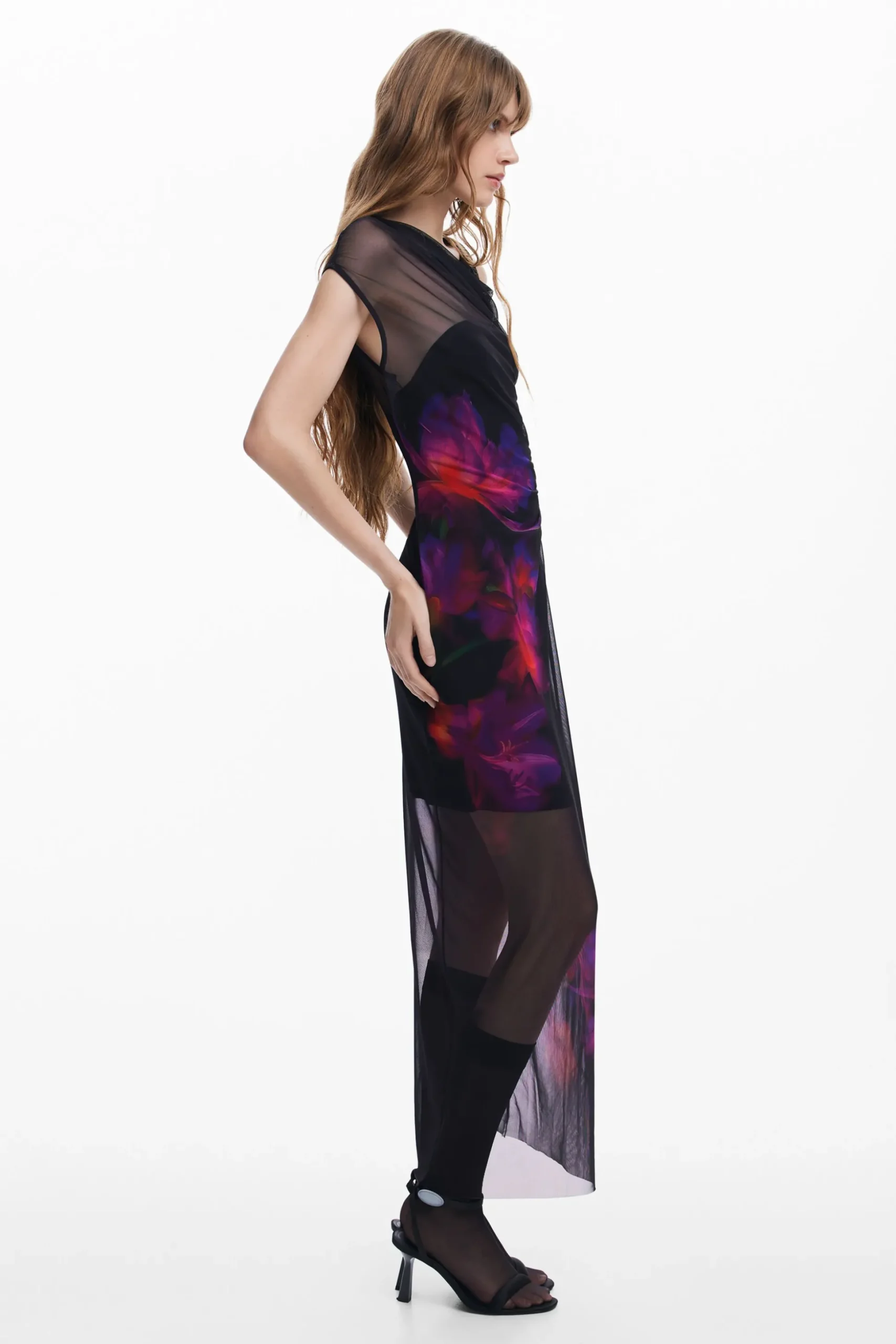 Vestido tul flores