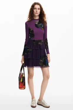 Vestido volantes flores