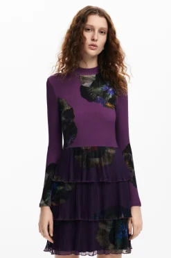 Vestido volantes flores
